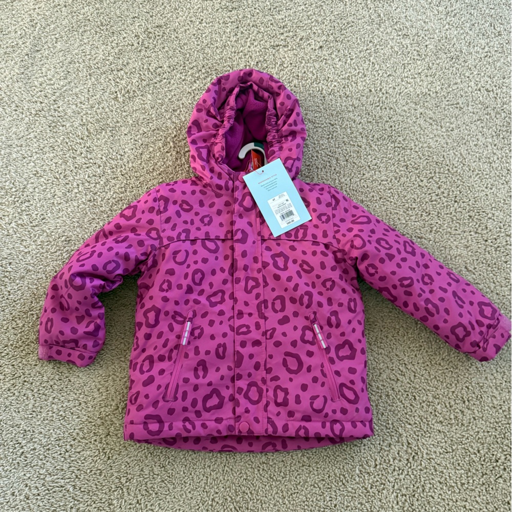 Cat & Jack Purple Leopard Print Kids Jacket 4T